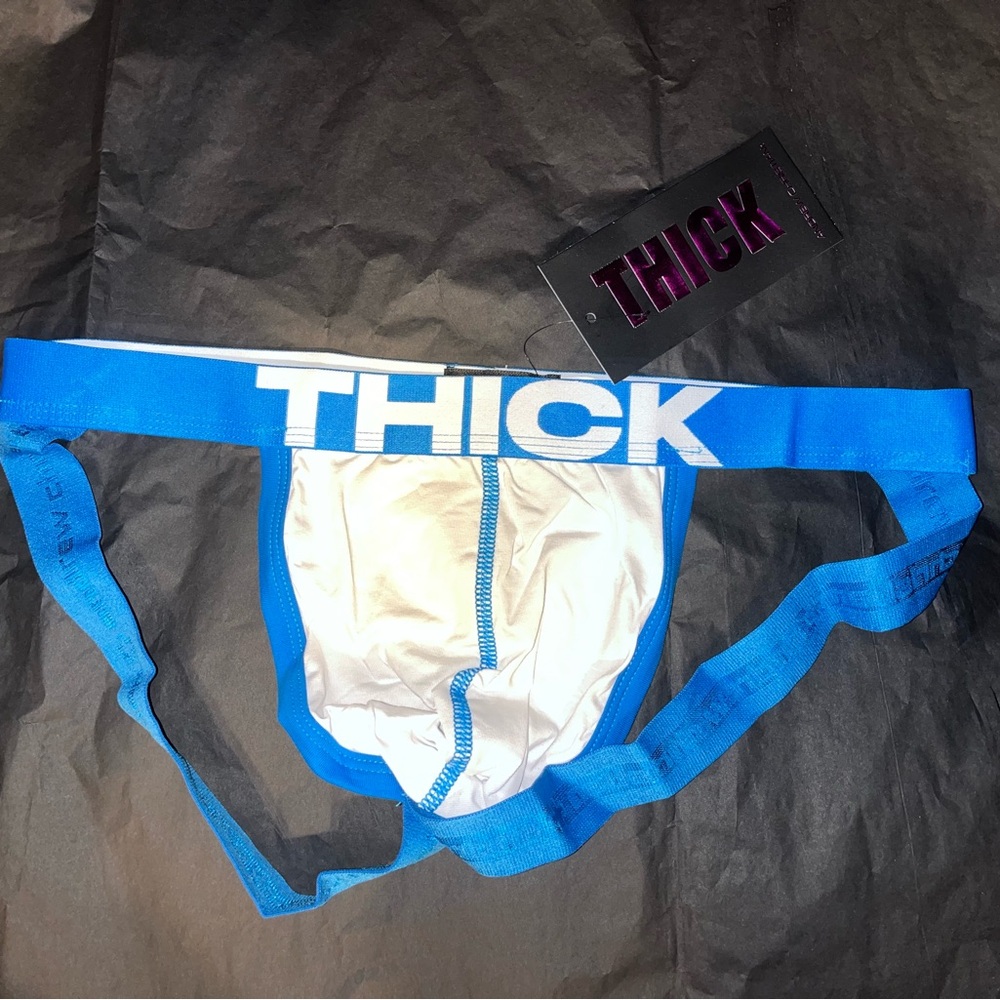 Men's Blue and White Jockstrap